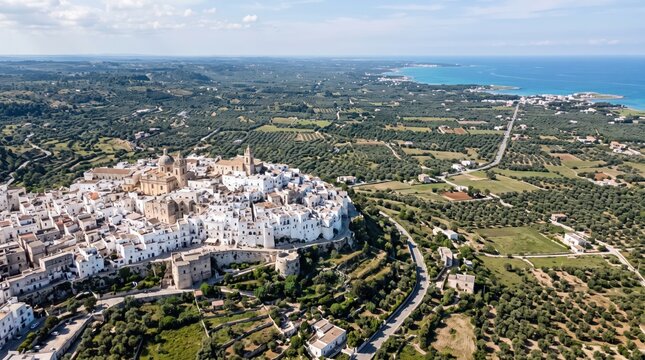 Italy Ostuni Natural and Cultural Panorama