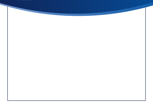 Clean certificate template featuring a modern curved blue header and simple border.