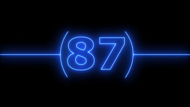 95 to 0 second modern digital countdown timer neon light style on black background, 95 seconds simple countdown timer. Dynamic 95s Countdown Animation Engaging Timer Visuals for Events. 4k video