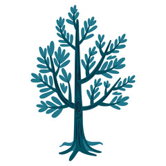 Obraz premium Tree png sticker, nature illustration, transparent background
