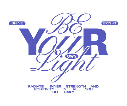 Minimal Typography Quote Design for Urban Streetwear T-Shirt and Poster, Motivational Inspirational Apparel Lettering Vector