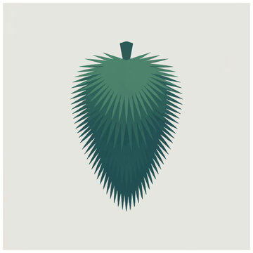 Dark Green Prickly Pear Cactus Pad.