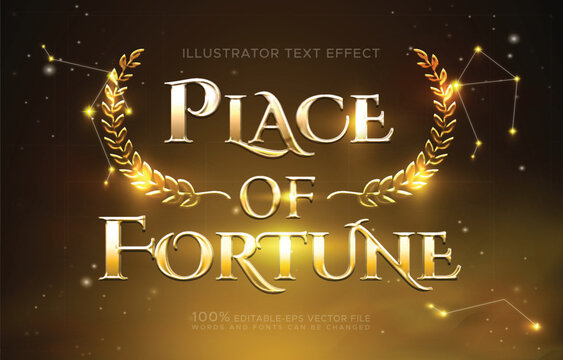 Luxurious gold awards text effect for illustrator