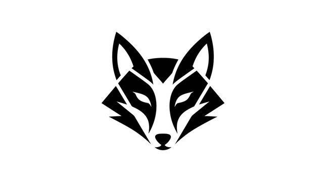 Geometric minimalist fox head logo.