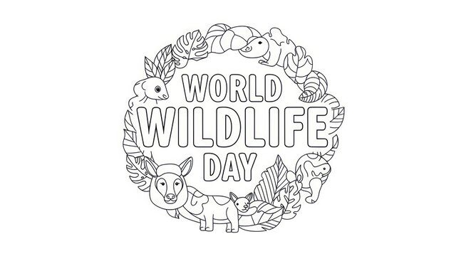 World Wildlife Day awareness campaign logo.