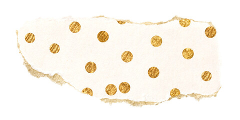 Gold polka dot png pattern sticker, ripped paper, transparent background © Rawpixel.com