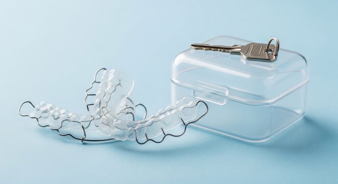 Clear Retainer & Case with Key: Dental Comfort Secured