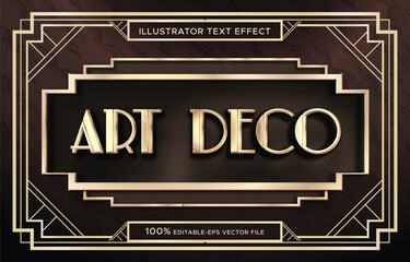 Obraz premium editable art deco text