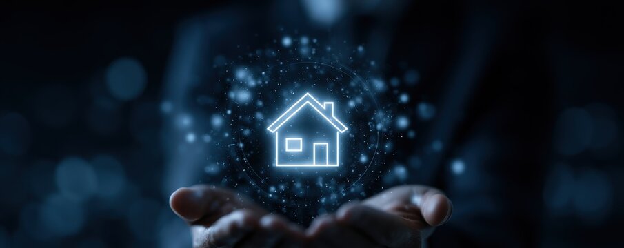 A modern digital web interface combining macro economic datum, an online mortgage pre approval form, and a personal credit default forecast.