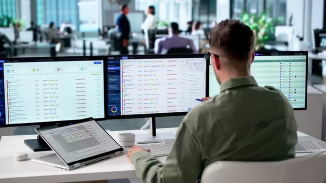 IT Support Specialist Resolving Customer Helpdesk Tickets