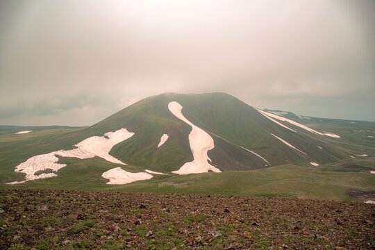 mountain landscape with clouds