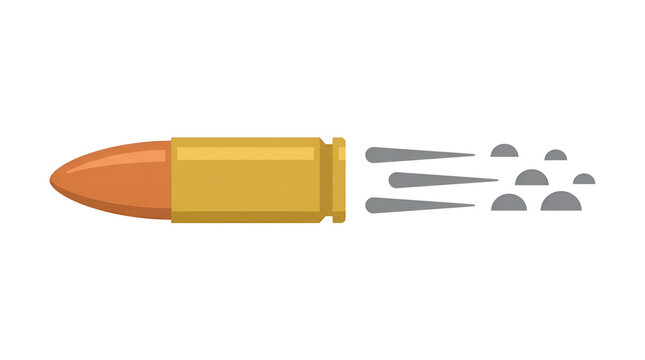 Bullet vector flying fast with motion effect illustration