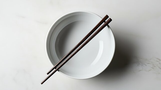 Minimalist still life with pen resting on white plate. Office desk essentials for business and creativity setup.