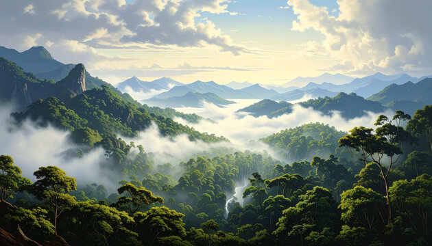 Mountainous landscape scenic view