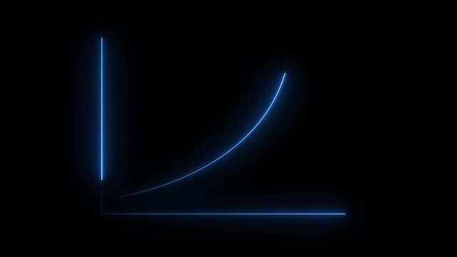 Glowing blue neon light frame corner shape with simple thin lines on a dark black background for modern digital design graphics and tech creative projects