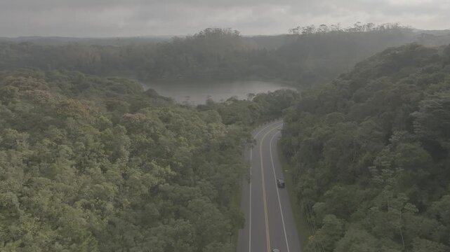 Cinematic aerial drone footage of Varginha, S&atilde;o Bernardo do Campo, Brazil. The full scale and beauty of the location is revealed from this bird's eye perspective.