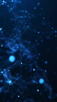 Blue Abstract Network Plexus Animation Generative AI