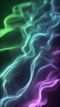 Abstract Glowing Wave Particles Vertical Background Generative AI