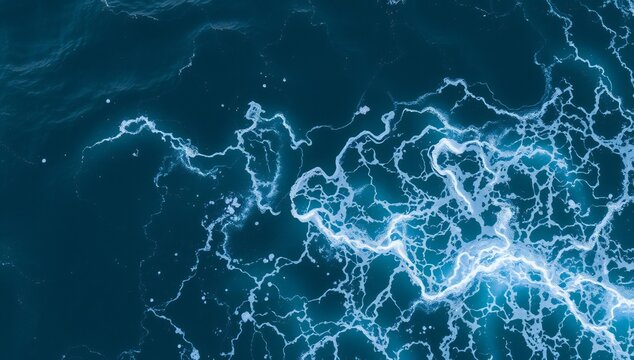 Swirling ocean currents