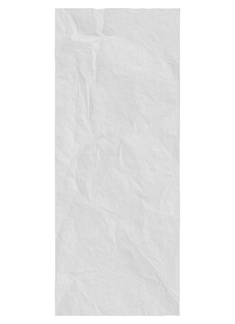 White crumpled receipt paper isolated