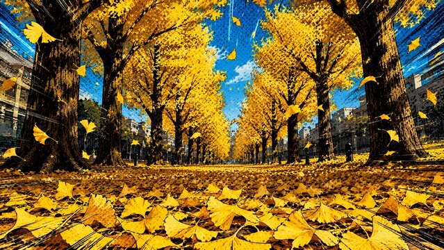イチョウの絨毯」の写真素材 | 2,466件の無料イラスト画像 | Adobe Stock