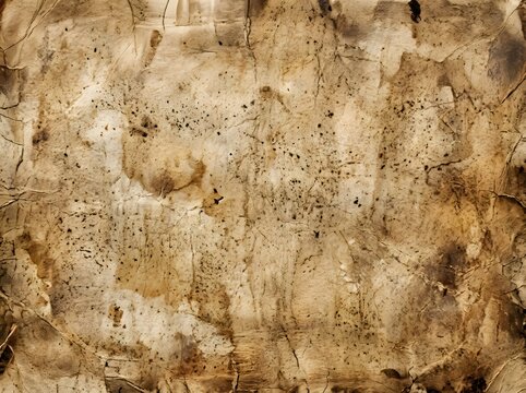 Ancient cave wall with faded prehistoric rock art and weathered texture