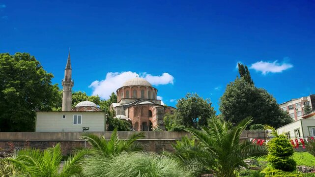 Hagia Sophia Istanbul Turkey Historic Architecture Landmark with Ancient Dome, Cathedral Church Building, Religious Culture and City Skyline Under Summer SkyHagia Sophia Istanbul Turkey Historic Archi