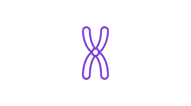Chromosome X Shape Genetics Line Icon