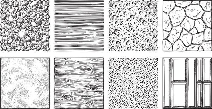 Architectural Concrete Surface Finishes and Texture Patterns Engraving Swatches