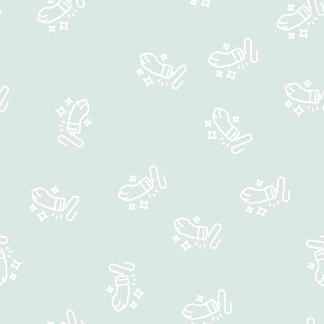 rabbit paw luck lotto vector line seamless pattern rabbit paw luck lotto sign illustration