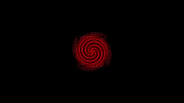 Small bright red square centered in a solid deep black background
