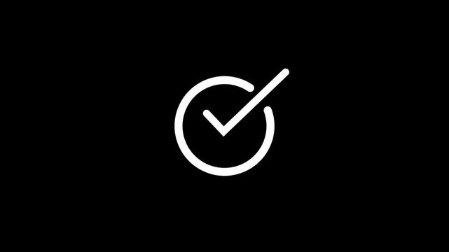Minimalist white circular loading icon on a solid black background representing progress and waiting status for digital user interface web design and mobile app development projects