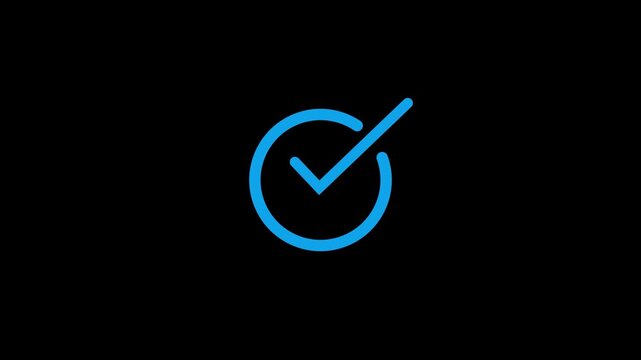 Blue circular loading icon on a dark background representing digital progress and waiting status for web interface or software application