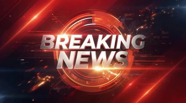 The dynamic holographic display features bright text announcing current global information updates with intense glowing light effects radiating from the center to capture immediate viewer