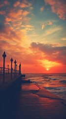 Fototapeta premium Sunset outdoors horizon nature.