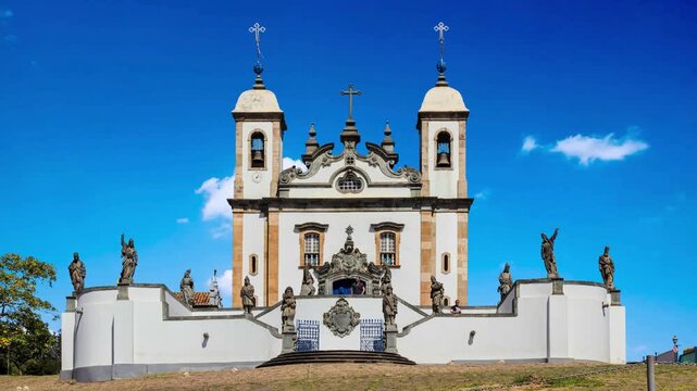 Historic Church of the Holy Trinity in Vilnius with White Orthodox Architecture, Tower and Cross Against the Sky, Landmark of European Religious Heritage