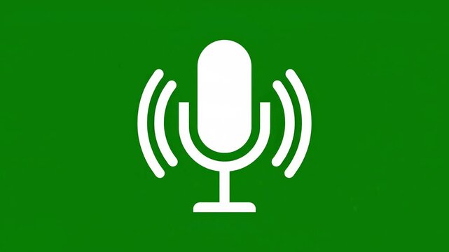 Animated Microphone Icon | Voice Recording Overlay Motion VFX