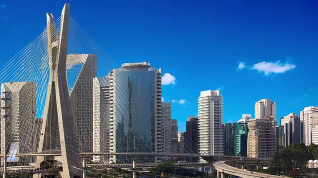 Dubai and Abu Dhabi Skyscrapers Skyline with Modern Architecture, Tall Towers and Urban Cityscape View in United Arab Emirates Downtown Business District