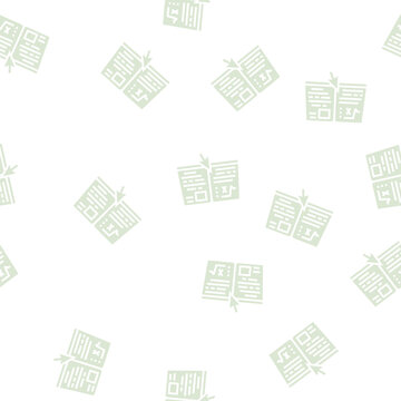 reading online education book vector glyph seamless pattern reading online education book sign illustration