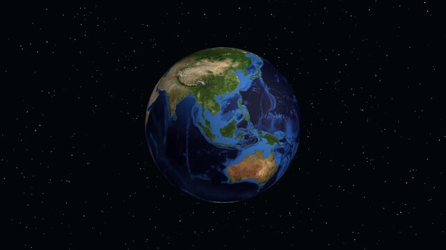 Satellite Zoom Animation to Walvis Bay Namibia on Planet Earth