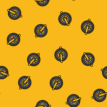ab wheel fitness tool vector seamless pattern ab wheel fitness tool sign illustration
