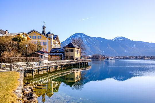 village Tegernsee at the tegernsee lake - bavaria