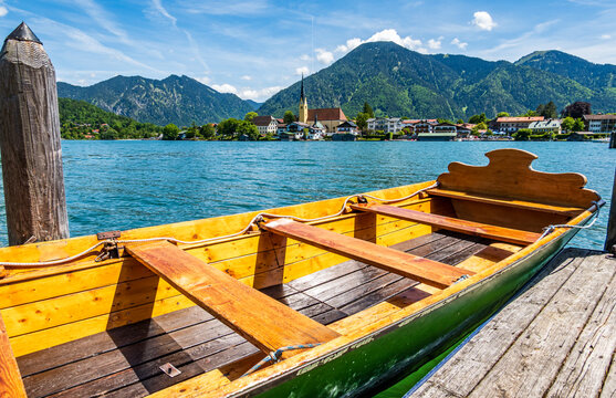 old town of Rottach-Egern at the Tegernsee lake