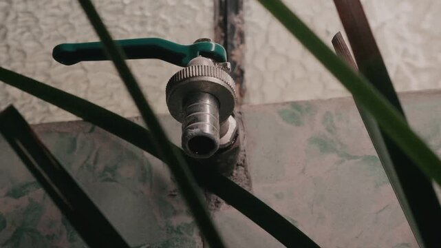 Water leak from a faucet