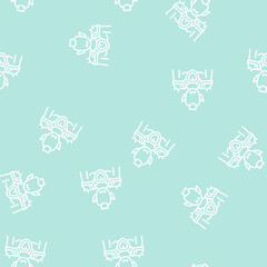 Obraz premium goblin fairy tale vector line seamless pattern goblin fairy tale sign illustration