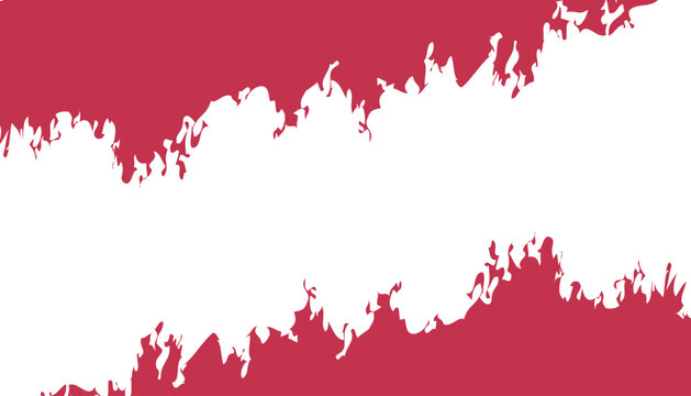 Magenta and white abstract background with diagonal torn paper edge frame and copy space for text