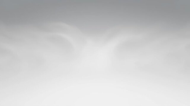 Soft white smoke plumes rising on the left and right sides against a smooth, gradient light gray studio background