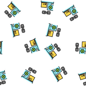 supply chain vector seamless pattern supply chain sign illustration