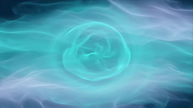 Luxury light overlay background with abstract teal wave pattern and flowing smoke texture in soft motion dreamy misty movement atmospheric glow modern digital art design backdrop