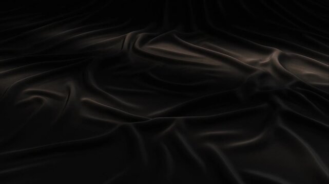 Luxury black fabric light overlay background texture with soft wave and elegant fold creating dramatic shadow flow for dreamy glamour design stylish banner presentation and romantic abstract scene